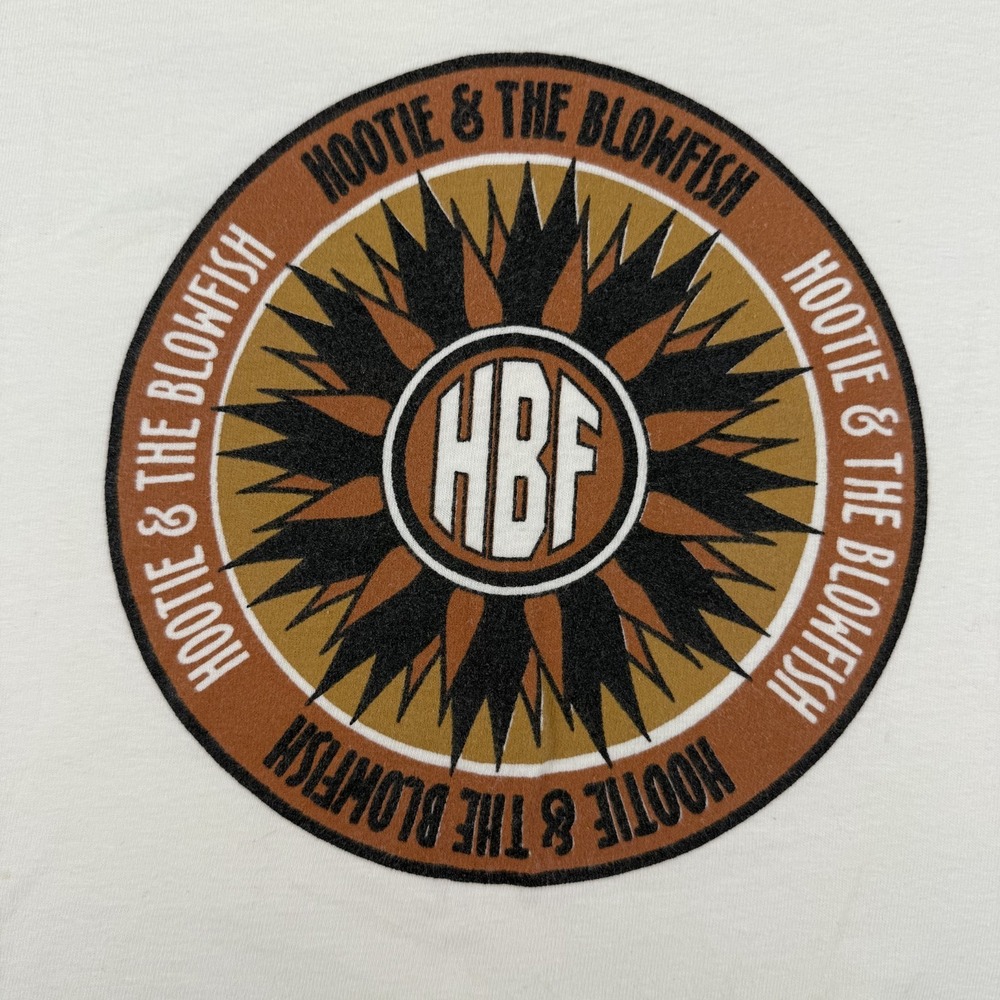 Vintage 90s‎ Hootie and the Blowfish T-Shirt L Hanes Beefy-T Band Tee Sunburst